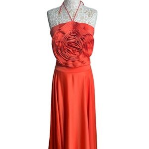 Women’s Maxidress By Colombian Designer crepe skirt -flower top size medium